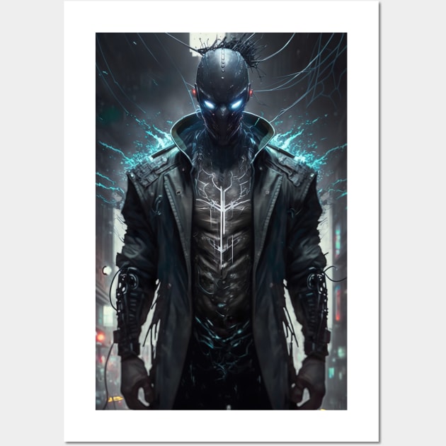 Cyber Dark Men Wall Art by AstrAI